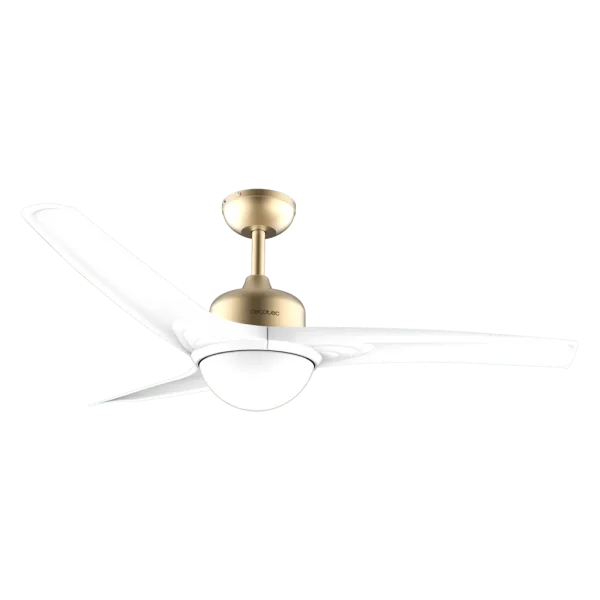 Imagen 2 Ventilador de techo 52” EnergySilence Aero 560 GoldWhite. Luz LED 18W, motor 62W, mando a distancia, temporizador y modo invierno/verano. 3 aspas.