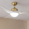 Imagen 6 Ventilador de techo 52” EnergySilence Aero 560 GoldWhite. Luz LED 18W, motor 62W, mando a distancia, temporizador y modo invierno/verano. 3 aspas.