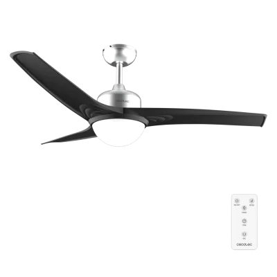 Ventilador de techo Cecotec EnergySilence Aero 560 IronBlack con luz LED y aspas negras