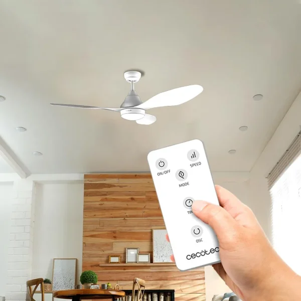 Imagen 6 Ventilador de techo EnergySilence Aero 5200 White de 48” con luz, 60 W de potencia y 4 aspas reversibles. Incluye mando a distancia y función invierno-verano.