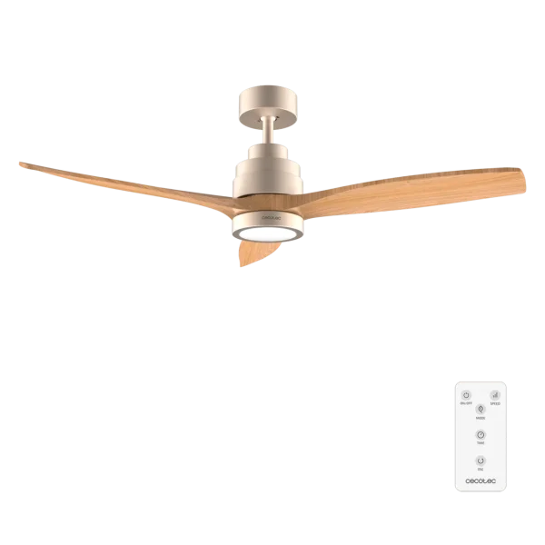 Ventilador de techo EnergySilence Aero 5295 GoldWhite con luz LED y motor DC