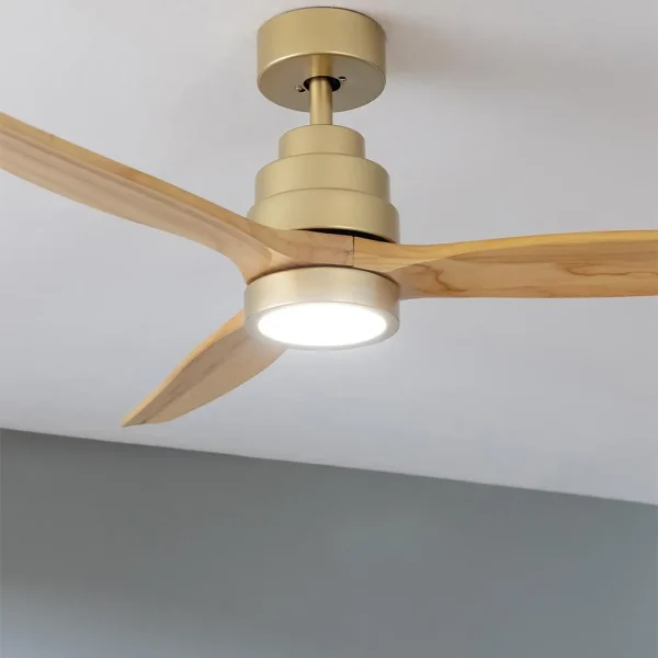 Imagen 6 Ventilador de techo EnergySilence Aero 5295 GoldWhite con motor DC de 35 W. 132 cm, luz LED, mando a distancia, temporizador y función verano/invierno.