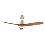 Ventilador de techo EnergySilence Aero 5295 GoldBlack con luz LED encendida vista frontal
