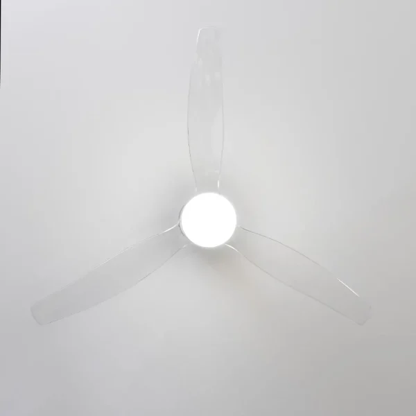 Imagen 5 Ventilador de techo IP44 EnergySilence Aero 5285 con WiFi y aspas BlackTransparent. Motor DC 40W, 132 cm, 6 velocidades y función verano-invierno.