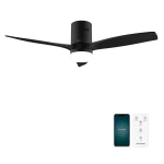 Ventilador de techo Cecotec EnergySilence Aero 5600 Aqua Black&Black Connected vista frontal aspas negras