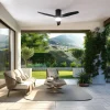 Imagen 4 Ventilador de techo IP44 de 52" con motor DC de 40 W. Incluye luz LED, control por WiFi, 6 velocidades y función verano-invierno. Ideal para exteriores.