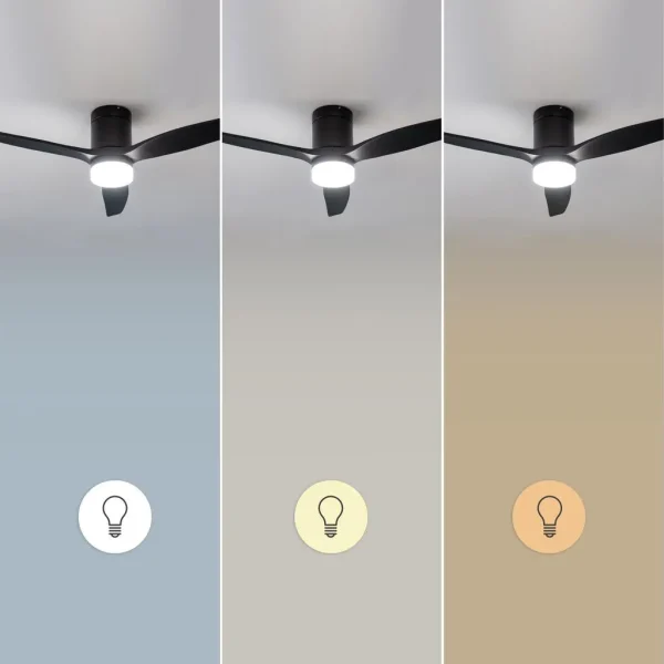 Imagen 8 Ventilador de techo IP44 de 52" con motor DC de 40 W. Incluye luz LED, control por WiFi, 6 velocidades y función verano-invierno. Ideal para exteriores.