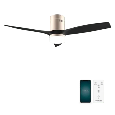 Ventilador de techo exterior EnergySilence Aero 5600 Aqua GoldBlack Connected con luz y WiFi