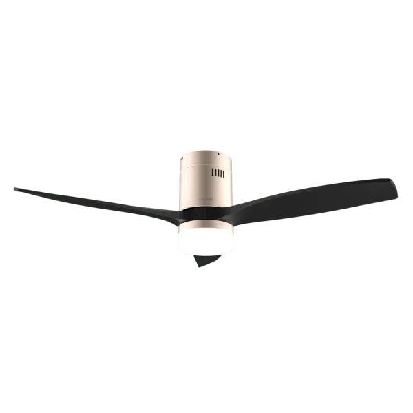 Imagen 2 Ventilador de techo IP44 con WiFi y luz LED. Motor DC 40 W, 132 cm, 6 velocidades, función verano-invierno y mando a distancia. Ideal para exteriores.