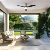 Imagen 4 Ventilador de techo IP44 con WiFi y luz LED. Motor DC 40 W, 132 cm, 6 velocidades, función verano-invierno y mando a distancia. Ideal para exteriores.