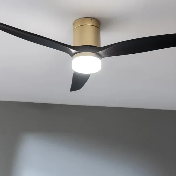 Imagen 6 Ventilador de techo IP44 con WiFi y luz LED. Motor DC 40 W, 132 cm, 6 velocidades, función verano-invierno y mando a distancia. Ideal para exteriores.