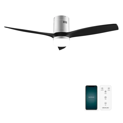 Ventilador de techo negro EnergySilence Aero 5600 Aqua IronBlack Connected con luz y aspas aerodinámicas
