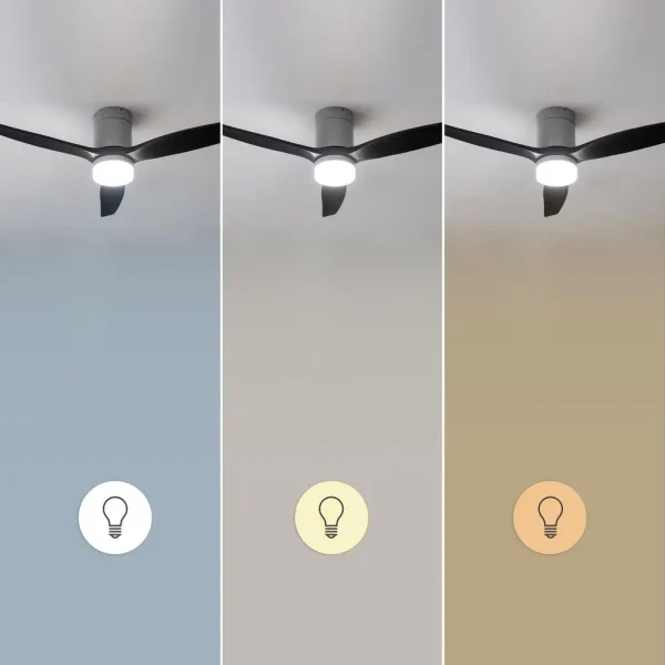 Imagen 8 Ventilador de techo 52" con WiFi, luz LED y protección IP44. Motor DC 40W, 6 velocidades, temporizador y función verano-invierno. Apto para exterior e interior.
