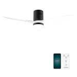 Ventilador de techo EnergySilence Aero 5600 Aqua Black&White Connected vista frontal aspas