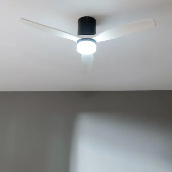 Imagen 3 Ventilador de techo IP44 EnergySilence Aero 5600 Aqua Connected. Motor DC 40W, WiFi, luz LED, 6 velocidades y función verano/invierno para exterior.