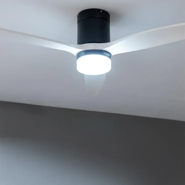 Imagen 6 Ventilador de techo IP44 EnergySilence Aero 5600 Aqua Connected. Motor DC 40W, WiFi, luz LED, 6 velocidades y función verano/invierno para exterior.