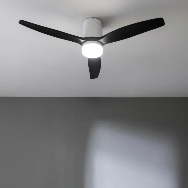 Imagen 3 Ventilador de techo WiFi de 52" con motor DC 40W, luz LED y protección IP44. Incluye mando a distancia, 6 velocidades y función verano-invierno.