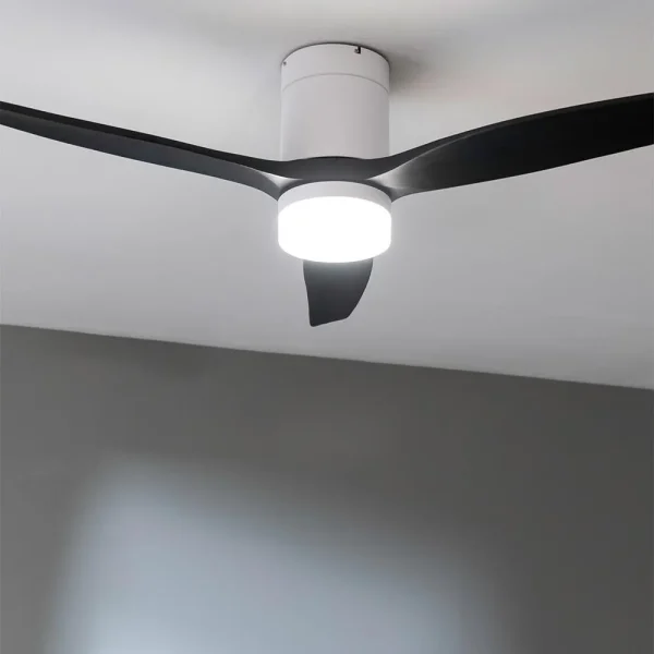 Imagen 6 Ventilador de techo WiFi de 52" con motor DC 40W, luz LED y protección IP44. Incluye mando a distancia, 6 velocidades y función verano-invierno.
