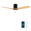 Ventilador de techo EnergySilence Aero 5600 Aqua Black&WhiteWood Connected vista frontal aspas madera