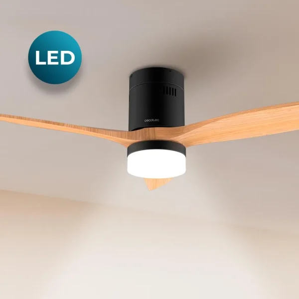 Imagen 4 Ventilador de techo con WiFi, luz LED y protección IP44. Motor DC de 40 W, 52 pulgadas, 3 aspas y función verano/invierno. Control remoto y app móvil.
