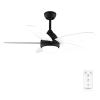 Ventilador de techo Cecotec EnergySilence Aero 4200 Black&WhiteWood con luz LED y aspas reversibles
