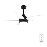 Ventilador de techo Cecotec EnergySilence Aero 4200 Black&WhiteWood con luz LED y aspas reversibles