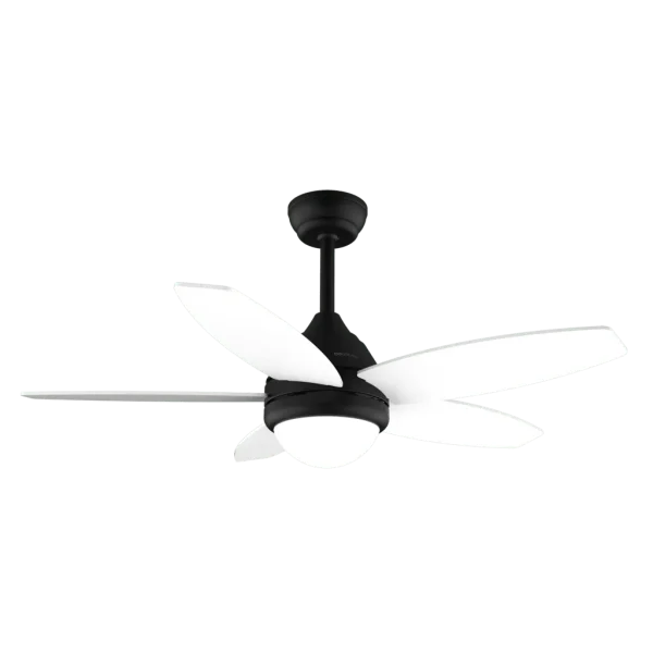 Imagen 2 Ventilador de techo de 42 pulgadas con motor de 53 W y luz LED integrada. Incluye mando a distancia, temporizador y 5 aspas reversibles para máximo confort.
