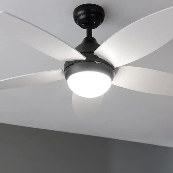 Imagen 6 Ventilador de techo de 42 pulgadas con motor de 53 W y luz LED integrada. Incluye mando a distancia, temporizador y 5 aspas reversibles para máximo confort.