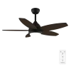 Ventilador de techo Cecotec EnergySilence Aero 4200 White&DarkWood vista frontal aspas blancas