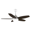 Imagen 2 Ventilador de techo de 42” con motor de 53 W, luz LED 15 W y diseño White&DarkWood. Incluye mando a distancia, temporizador y función verano/invierno.