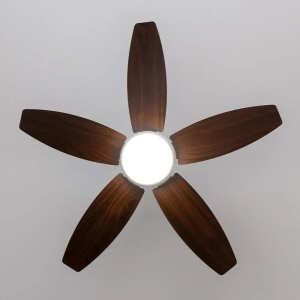 Imagen 5 Ventilador de techo de 42” con motor de 53 W, luz LED 15 W y diseño White&DarkWood. Incluye mando a distancia, temporizador y función verano/invierno.