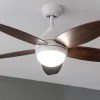 Imagen 6 Ventilador de techo de 42” con motor de 53 W, luz LED 15 W y diseño White&DarkWood. Incluye mando a distancia, temporizador y función verano/invierno.