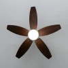 Imagen 5 Ventilador de techo de 42” con luz LED de 15W y acabado GoldDarkWood. Motor de 53W, 3 tonalidades de luz, mando a distancia y temporizador programable.