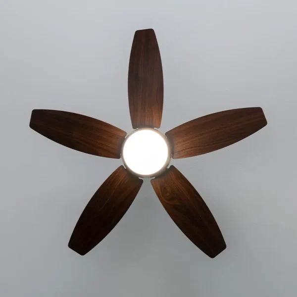 Imagen 5 Ventilador de techo de 42” con luz LED de 15W y acabado GoldDarkWood. Motor de 53W, 3 tonalidades de luz, mando a distancia y temporizador programable.