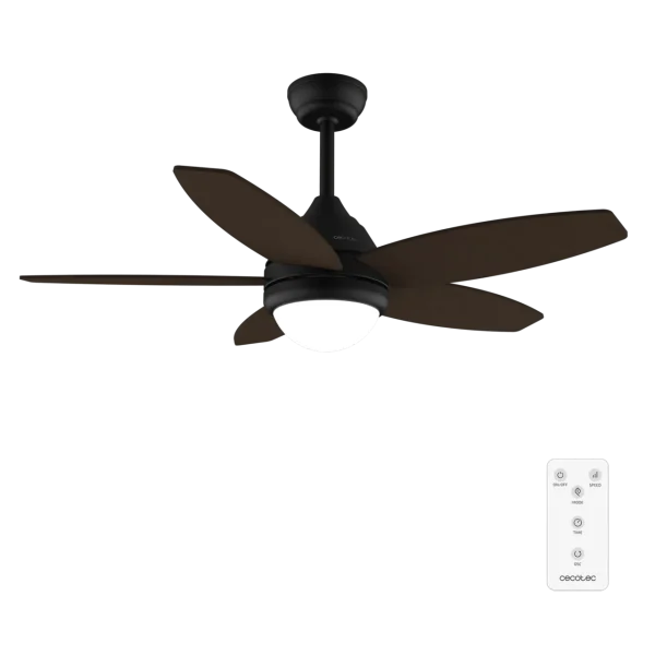 Ventilador de techo EnergySilence Aero 4200 Black&DarkWood con aspas bicolores y luz LED