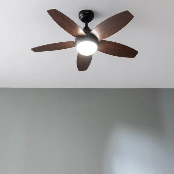 Imagen 3 Ventilador de techo 42” EnergySilence Aero 4200 Black&DarkWood. Motor 53W, luz LED 15W, mando a distancia y temporizador. Diseño elegante y silencioso.