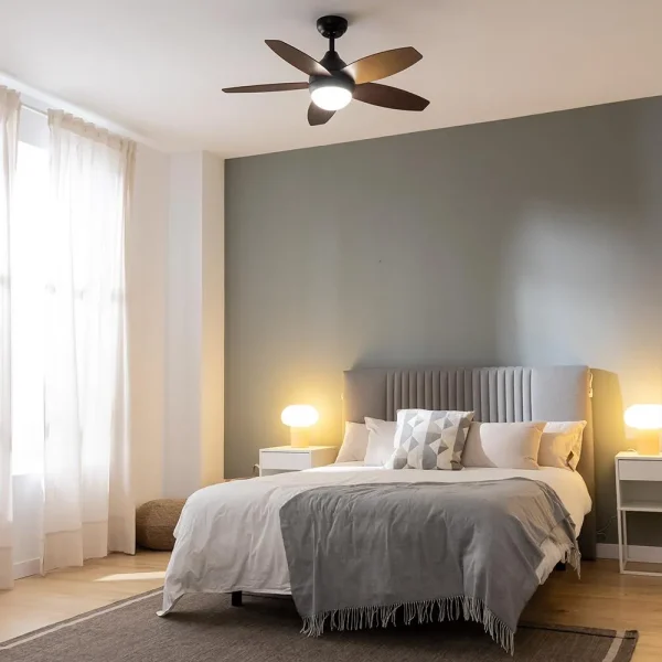 Imagen 4 Ventilador de techo 42” EnergySilence Aero 4200 Black&DarkWood. Motor 53W, luz LED 15W, mando a distancia y temporizador. Diseño elegante y silencioso.