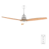 Ventilador de techo EnergySilence Aero 5275 WhiteWood con aspas efecto madera y luz LED