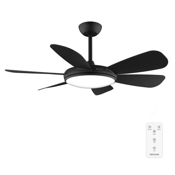 Ventilador de techo negro EnergySilence Aero 5200 Black Pro con aspas aerodinámicas