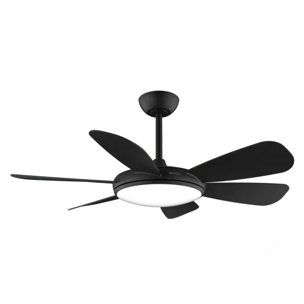 Imagen 2 Ventilador de techo EnergySilence Aero 5200 Black Pro con motor DC de 35 W. 52 pulgadas, 3 aspas, mando a distancia y función verano/invierno para el hogar.