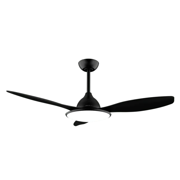 Imagen 2 Ventilador de techo con motor DC de 35 W y luz LED. Silencioso, 48 pulgadas, 6 velocidades, mando a distancia y función verano/invierno para climatización.