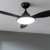 Imagen 6 Ventilador de techo con motor DC de 35 W y luz LED. Silencioso, 48 pulgadas, 6 velocidades, mando a distancia y función verano/invierno para climatización.