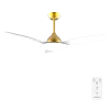 Ventilador de techo EnergySilence 4800 Light GoldWhite vista frontal con luz encendida