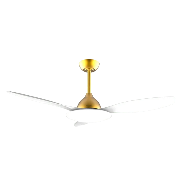 Imagen 2 Ventilador de techo EnergySilence 4800 Light GoldWhite con motor DC de 35 W, luz LED, mando a distancia, temporizador y función verano/invierno. 48 pulgadas.