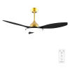 Ventilador de techo EnergySilence 4800 Light GoldBlack con luz LED y aspas negras