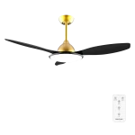 Ventilador de techo EnergySilence 4800 Light GoldBlack con luz LED y aspas negras
