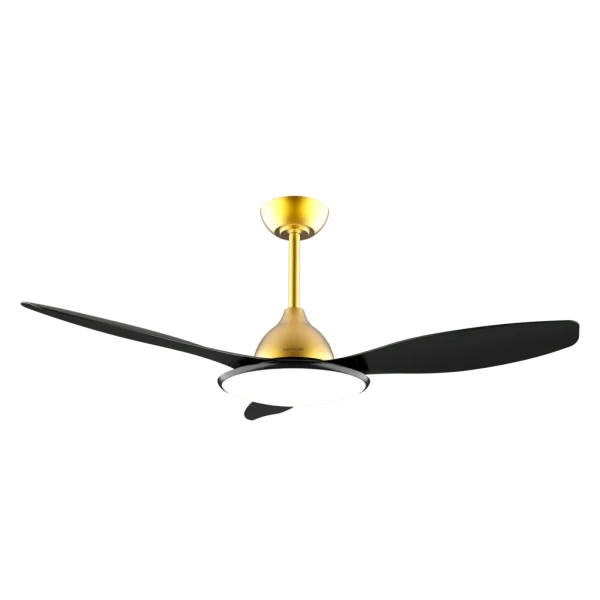 Imagen 2 Ventilador de techo EnergySilence 4800 Light GoldBlack con motor DC de 35 W. Luz LED, 48 pulgadas, 6 velocidades, temporizador y función verano/invierno.