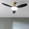 Imagen 3 Ventilador de techo EnergySilence 4800 Light GoldBlack con motor DC de 35 W. Luz LED, 48 pulgadas, 6 velocidades, temporizador y función verano/invierno.
