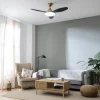 Imagen 4 Ventilador de techo EnergySilence 4800 Light GoldBlack con motor DC de 35 W. Luz LED, 48 pulgadas, 6 velocidades, temporizador y función verano/invierno.