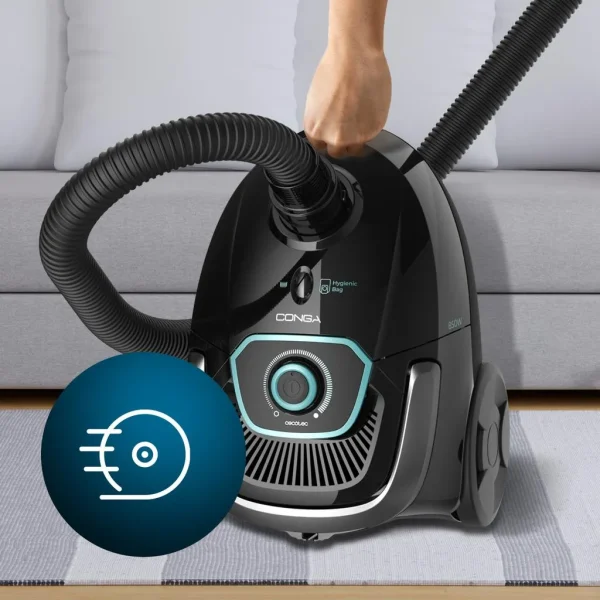 Imagen 7 Aspirador de trineo con bolsa Conga Powerbag 4000 XL de 890 W. Depósito de 4 L, filtro de alta eficiencia y accesorios para muebles y esquinas.
